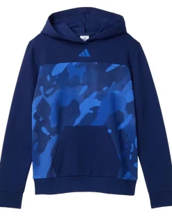 adidas Kids All Over Printcolor Block Halftone Camo Hooded Pullover (Big Kid)