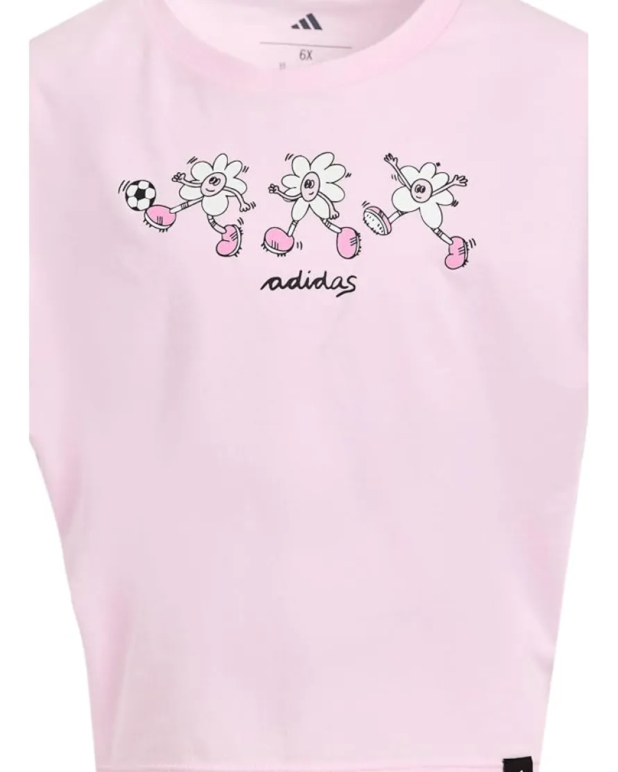 adidas Kids Box Tee Pleated Skort Set (Toddler/Little Kid)
