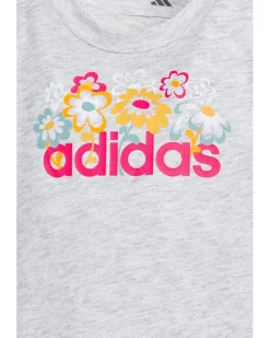 adidas Kids Heather Tee & Flowy Shorts Set (Infant)