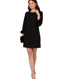 Adrianna Papell Crepe Short Dress Women's