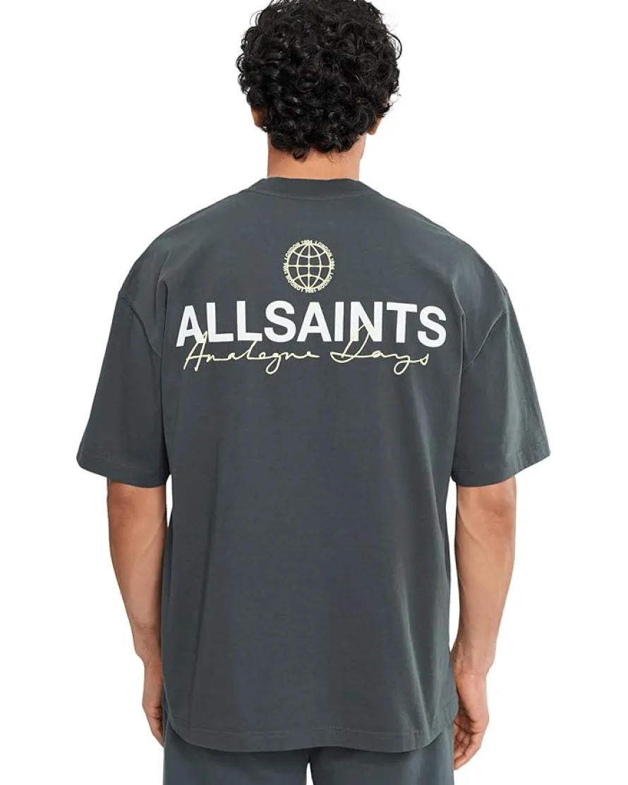 AllSaints Emblem Short Sleeve Crew Men's