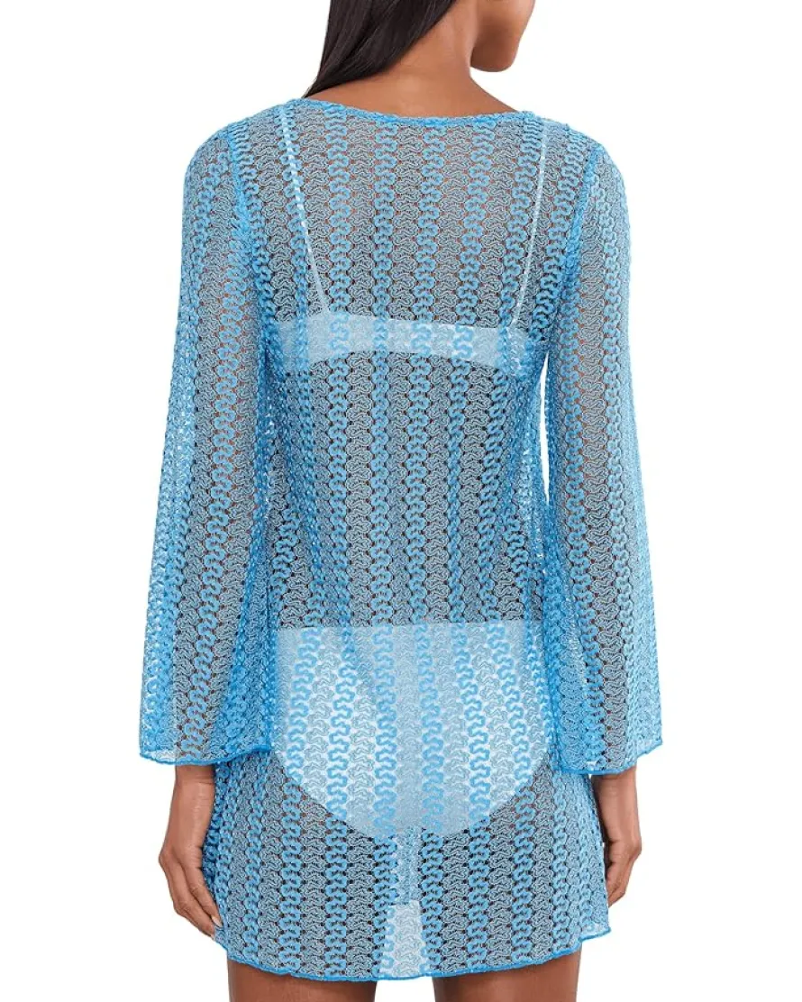 BECCA Golden Metallic Crochet Buckle Tunic Women's
