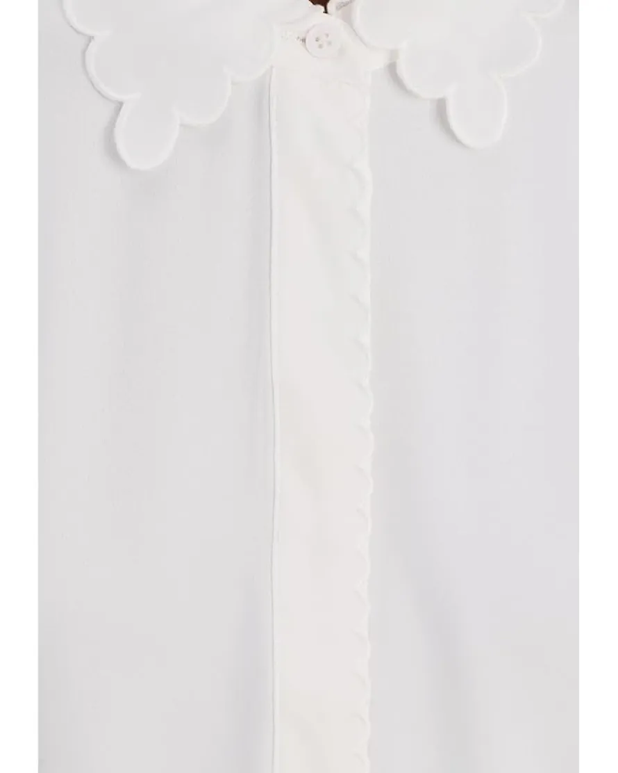 CeCe Short Sleeve Scallop Top Women's