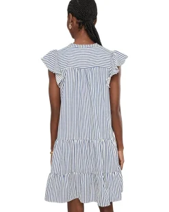 CeCe Tiered Ruffle Flutter Sleeve Dress Women's