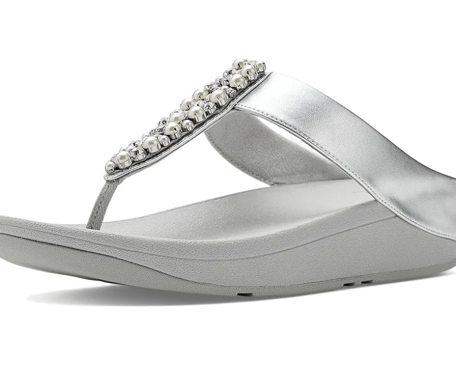 FitFlop Fino Pearls-and-crystal Toe-post Sandals Women's