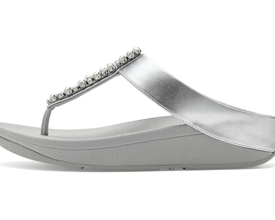 FitFlop Fino Pearls-and-crystal Toe-post Sandals Women's