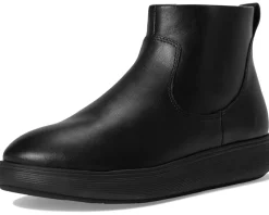 FitFlop Iq-comff Leather Zip Ankle Boots Women's