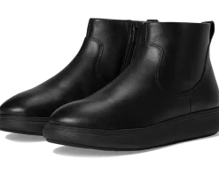 FitFlop Iq-comff Leather Zip Ankle Boots Women's