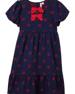 Janie and Jack Bow Print Dress (Toddler/Little Kid/Big Kid)