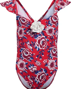 Janie and Jack Rosette Floral Onepiece Swim (Infant)