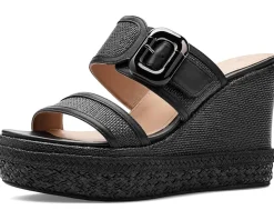 Johnston & Murphy Addison Buckle Strap Wedge Women's