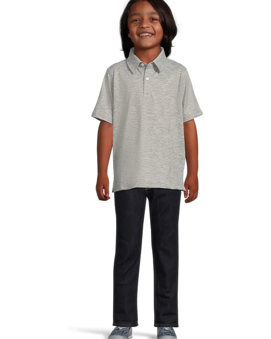 Johnston & Murphy Kids Micro Stripe Polo (Big Kid)