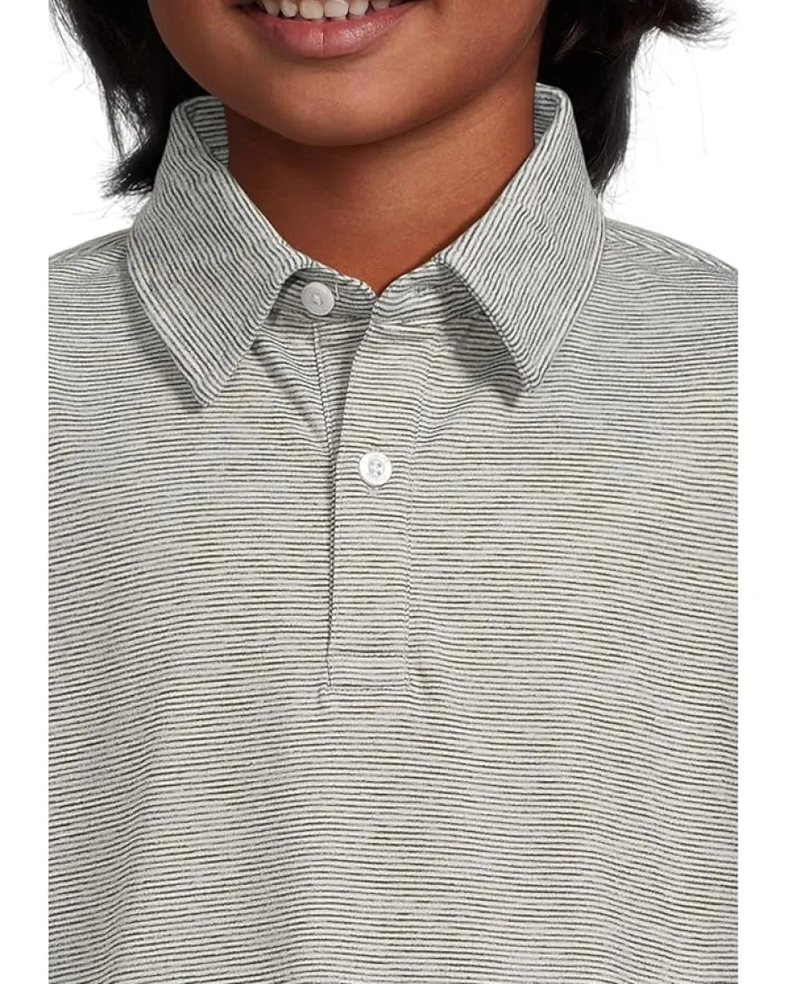 Johnston & Murphy Kids Micro Stripe Polo (Big Kid)