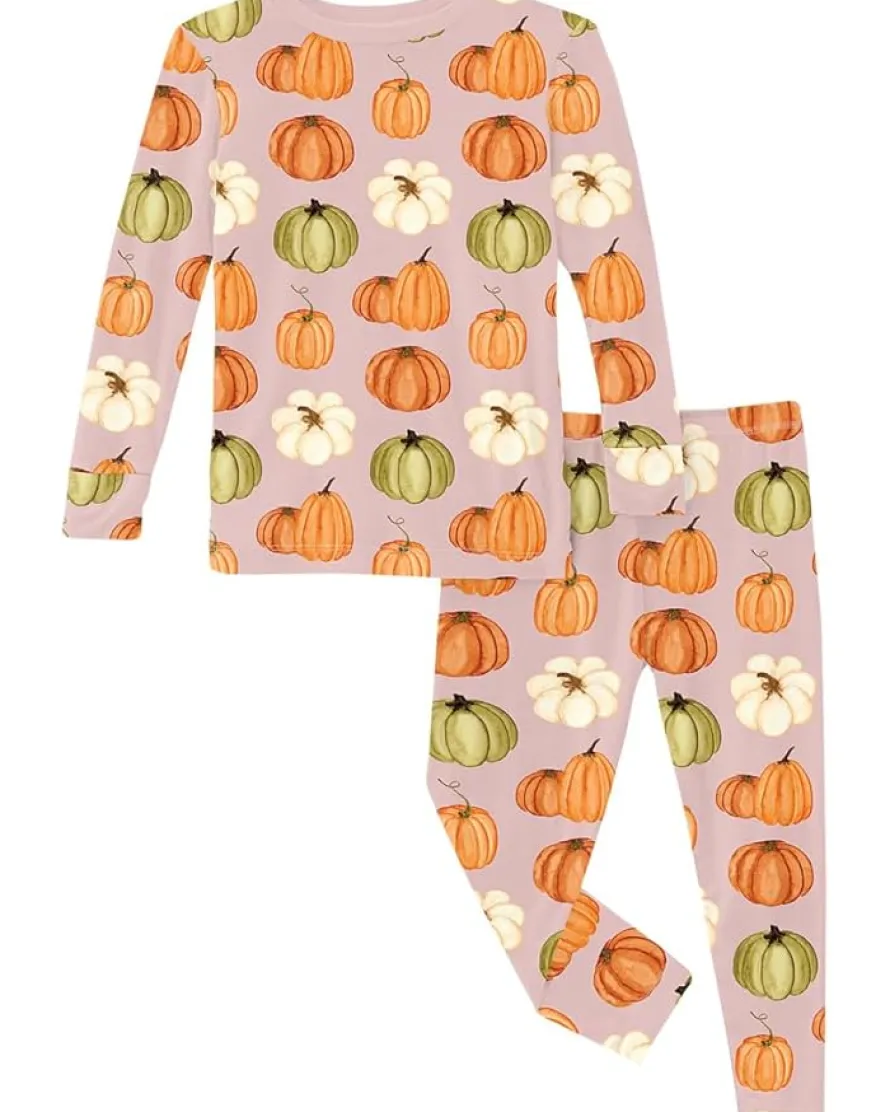 Kickee Pants Kids Print Long Sleeve Pajama Set (Toddler/Little Kid/Big Kid)