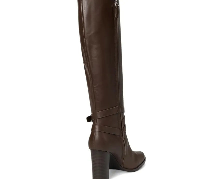 Lauren Ralph Lauren Collins Calfskin Tall Boots Heel Women's