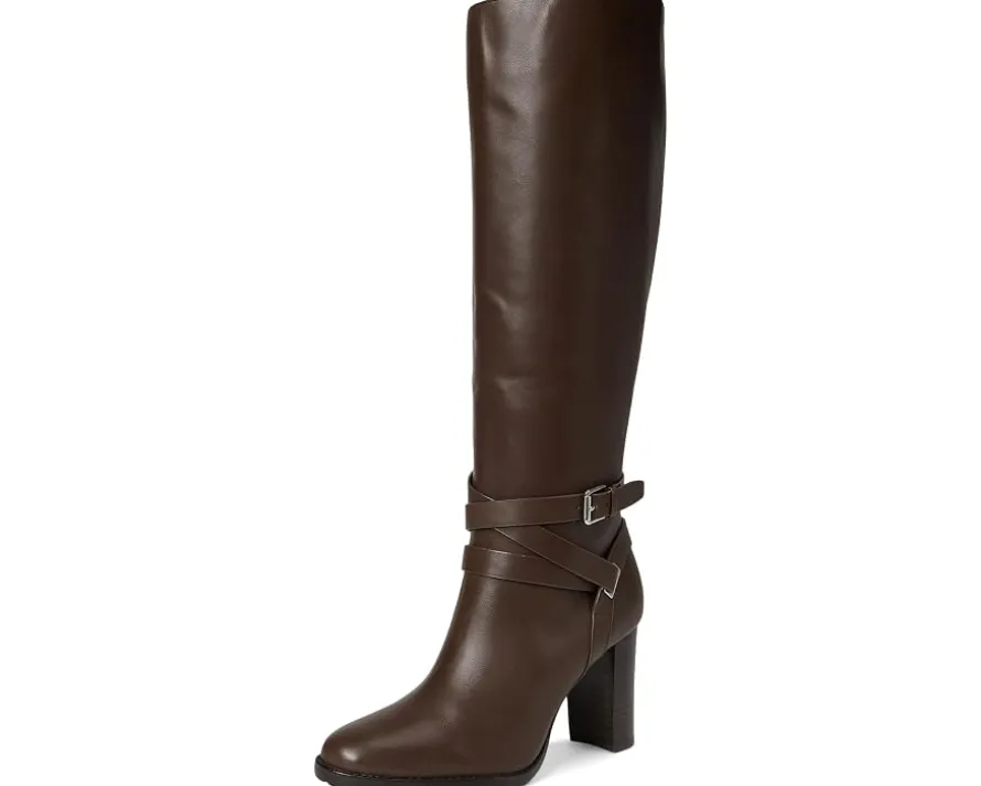 Lauren Ralph Lauren Collins Calfskin Tall Boots Heel Women's