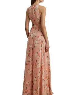 Lauren Ralph Lauren Floral Ruffle-Trim Georgette Gown Women's