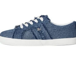Lauren Ralph Lauren Janson Frayed Denim Sneakers Women's