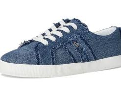 Lauren Ralph Lauren Janson Frayed Denim Sneakers Women's