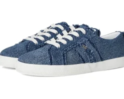 Lauren Ralph Lauren Janson Frayed Denim Sneakers Women's