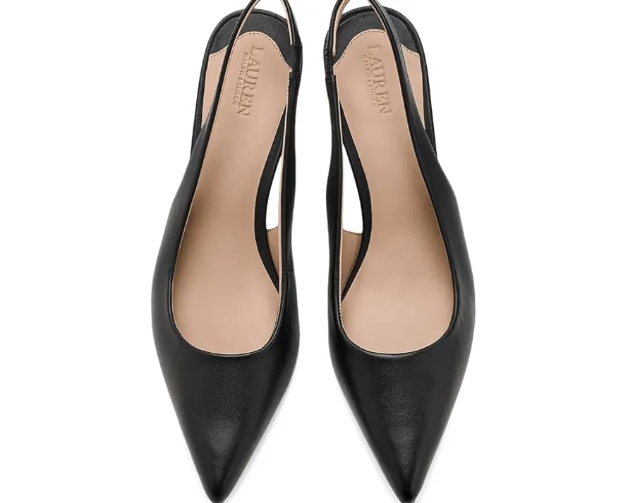 Lauren Ralph Lauren Lolah II Leather Slingback Pumps Women's