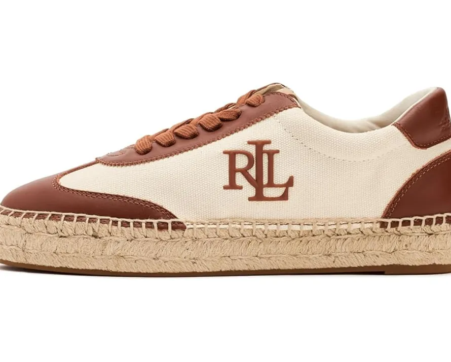 Lauren Ralph Lauren Luize Canvas & Nappa Espadrille Sneakers Women's