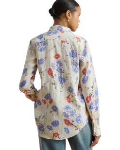 Lauren Ralph Lauren Petite Relaxed Fit Floral Linen Shirt Women's