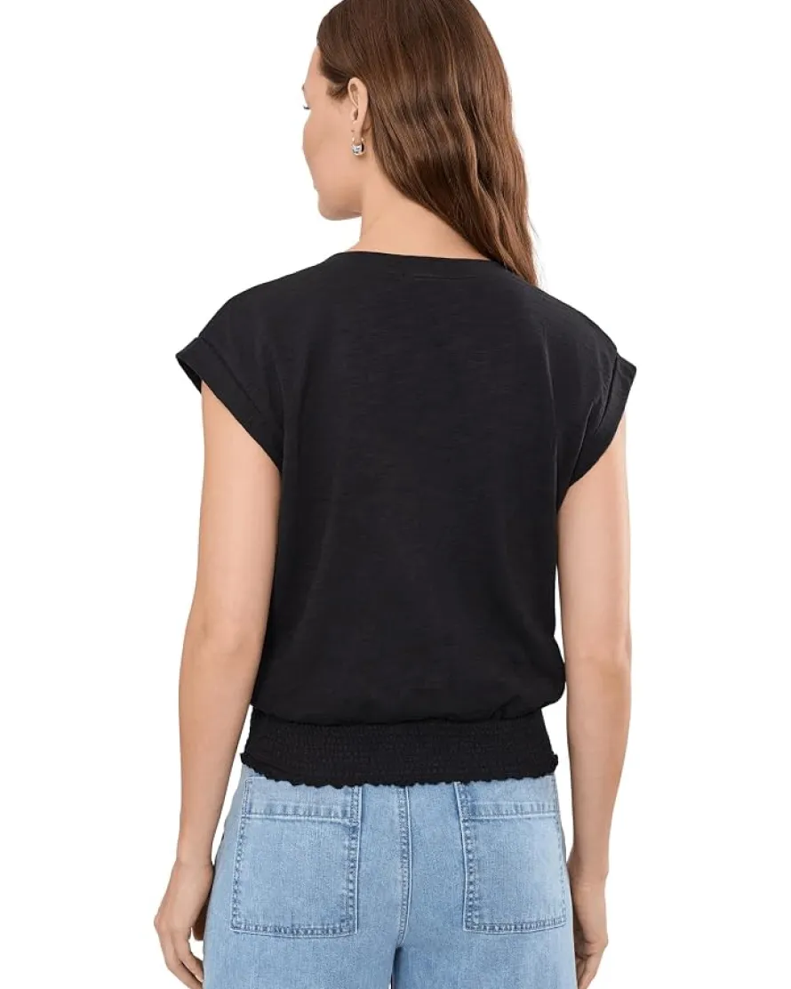 Lilla P Smocked Hem V-Neck Women's