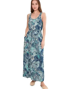Liverpool Los Angeles Sleeveless Woven Maxi Dress with Self Belt Women's