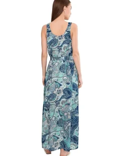 Liverpool Los Angeles Sleeveless Woven Maxi Dress with Self Belt Women's