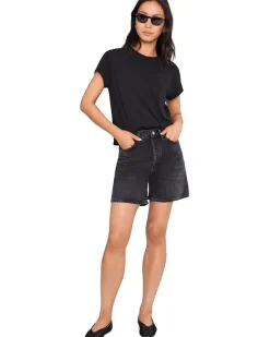 Michael Stars Grayson Cropped Crew Neck Women's