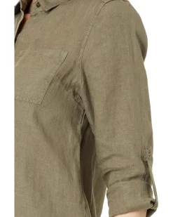 Michael Stars Spencer Pocket Long Sleeve Button Down Women's