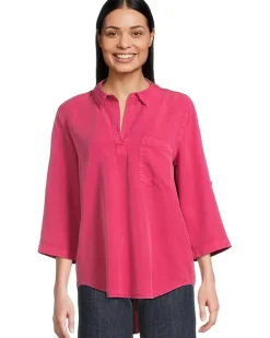 Mod-o-doc Roll Tab Sleeve Patch Pocket Tunic Women's