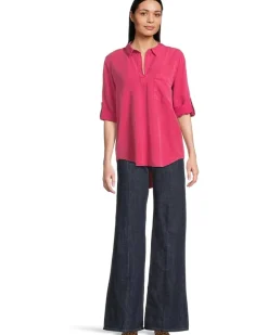 Mod-o-doc Roll Tab Sleeve Patch Pocket Tunic Women's