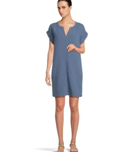 Mod-o-doc Roll-Up Short Dolman Sleeve Shift Dress Women's