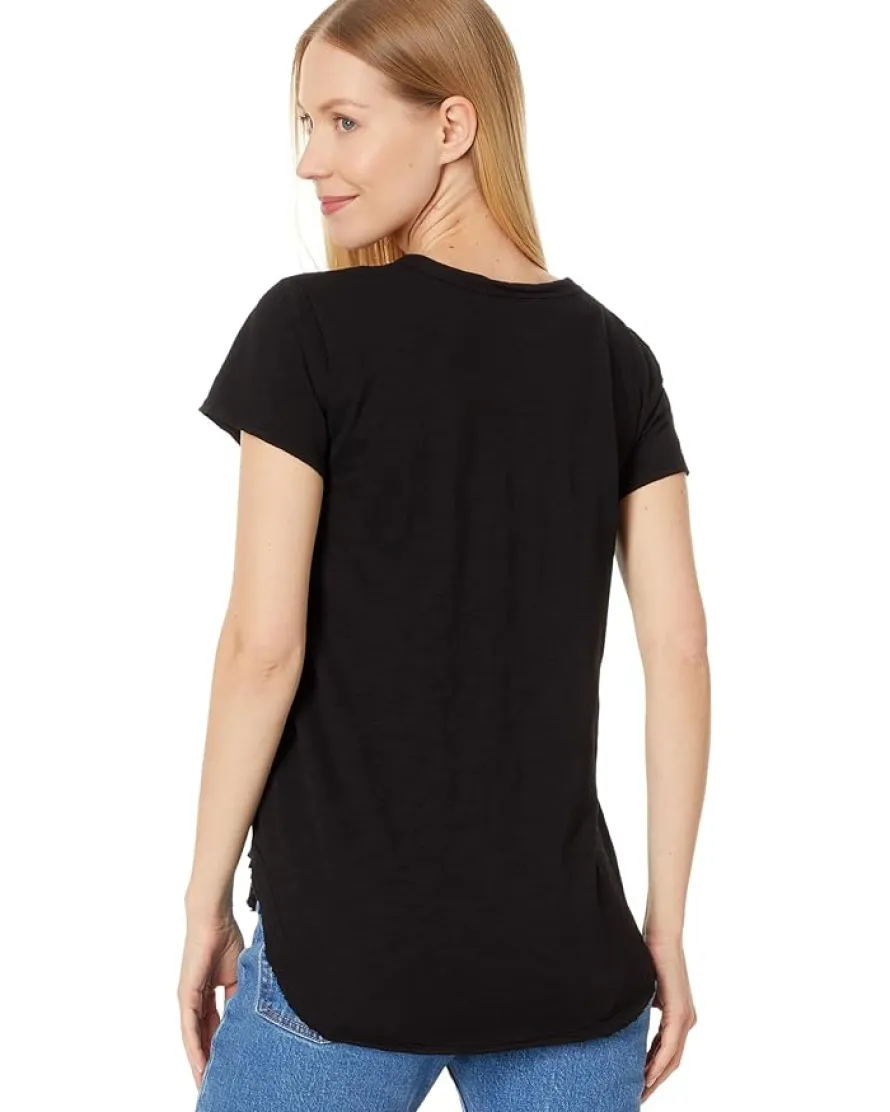 Mod-o-doc V-Neck Tee with Curved Hem Women's