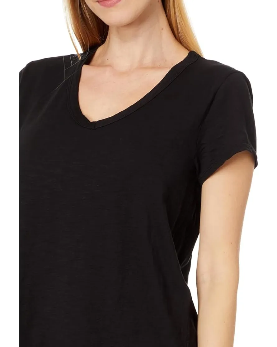 Mod-o-doc V-Neck Tee with Curved Hem Women's