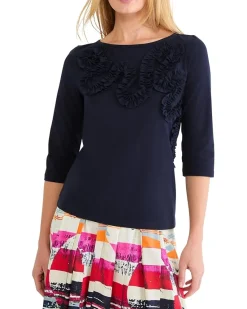 NIC+ZOE Mesh Applique Top Women's
