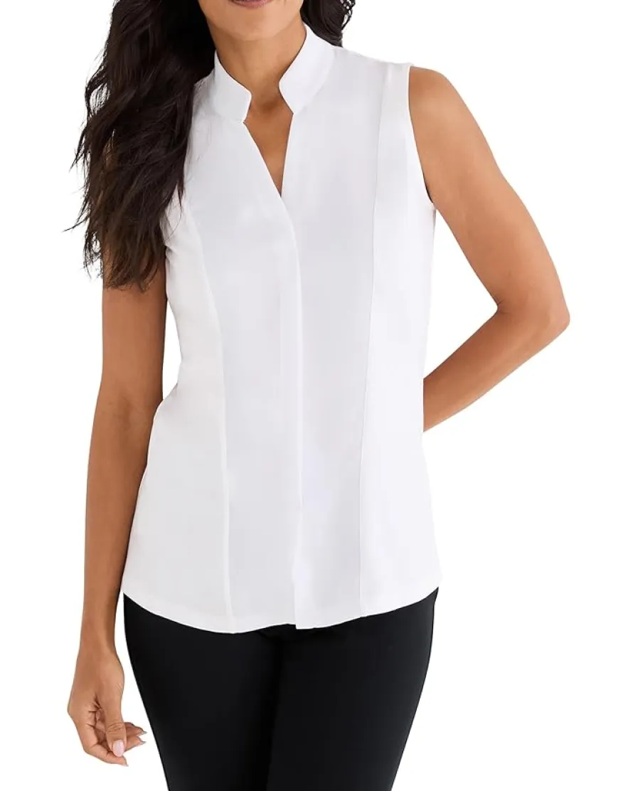 NIC+ZOE Mixed Media Collar Tank Women's