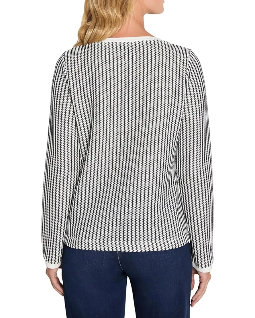 NIC+ZOE Zigzag Knit Top Women's
