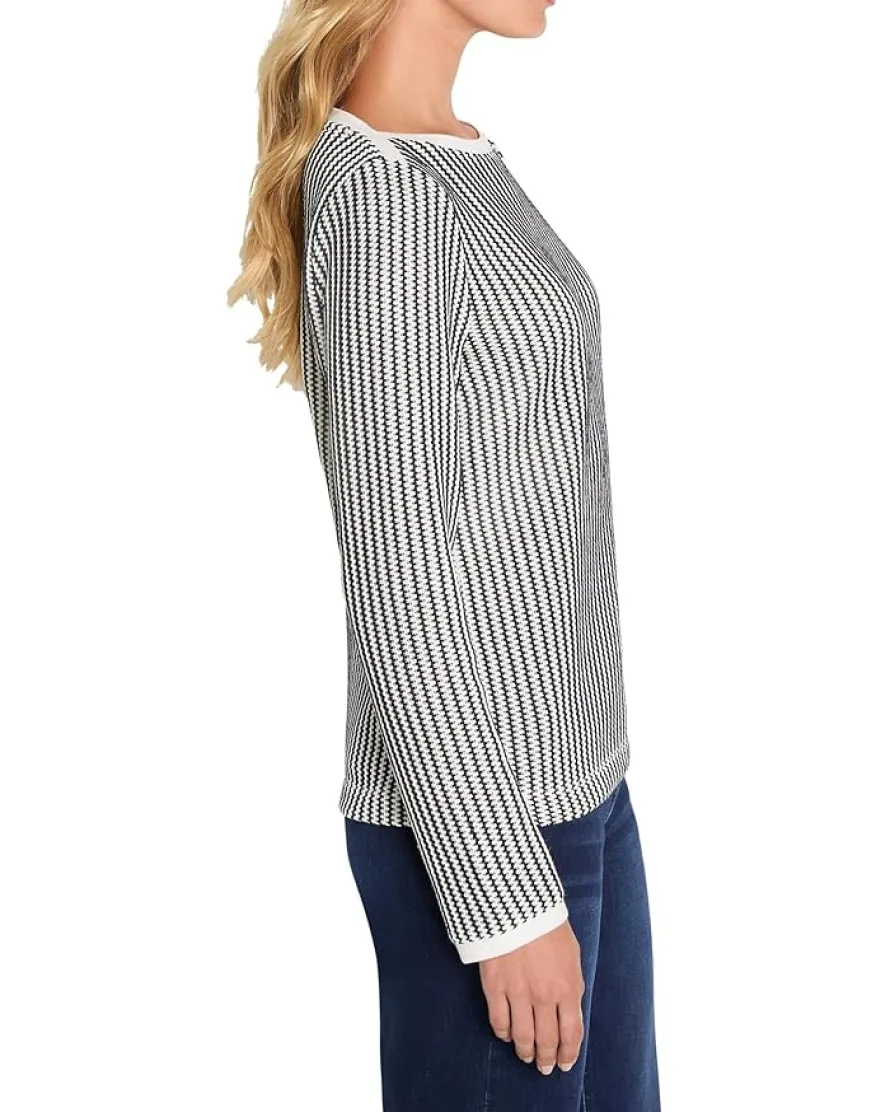 NIC+ZOE Zigzag Knit Top Women's