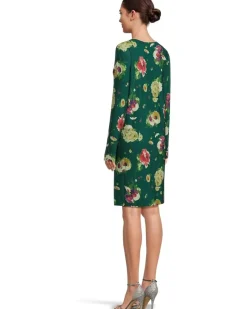 Norma Kamali Long Sleeve Crew Dress To Knee Women's