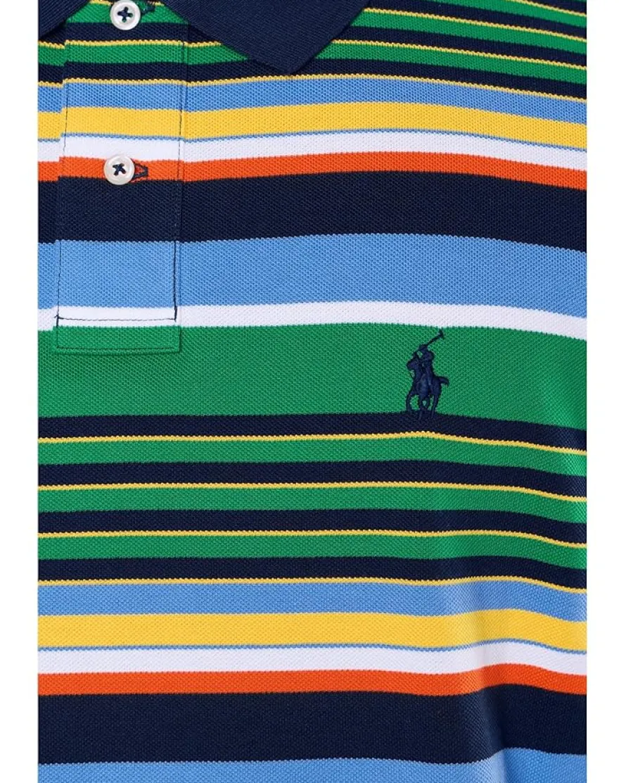 Polo Ralph Lauren Classic Fit Striped Mesh Polo Shirt Men's