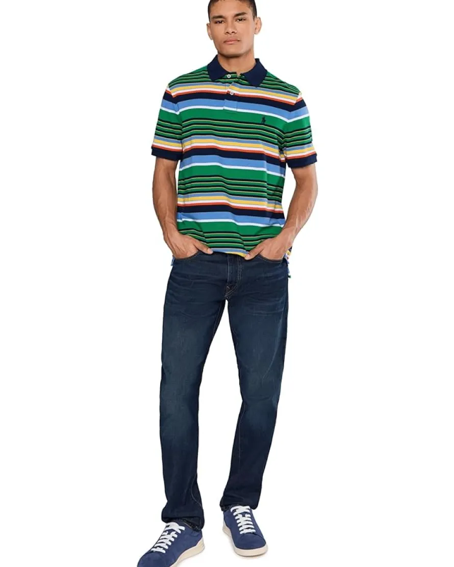 Polo Ralph Lauren Classic Fit Striped Mesh Polo Shirt Men's