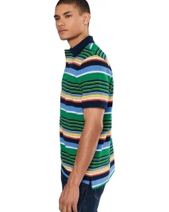 Polo Ralph Lauren Classic Fit Striped Mesh Polo Shirt Men's