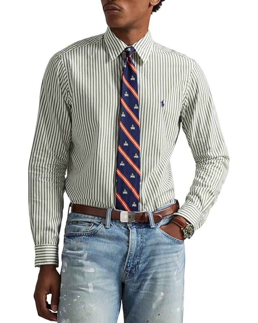 Polo Ralph Lauren Classic Fit Striped Broadcloth Shirt Men's