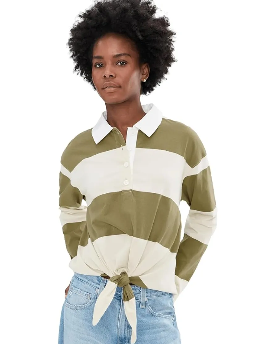 Sanctuary Rugby Tie Front Tee Women's