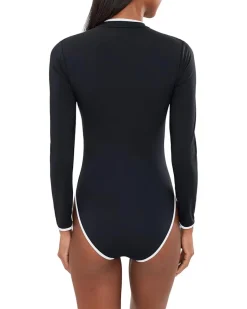 Seafolly Collective Long Sleeve Zip Front One-Piece Women's