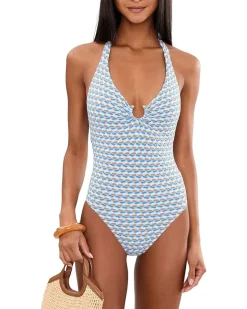 Seafolly Mala Ring Front Halter One-Piece Women's