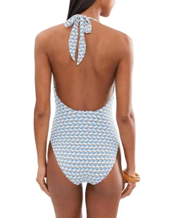 Seafolly Mala Ring Front Halter One-Piece Women's